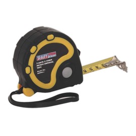 Sealey Ak990 Rubber Measuring Tape 7.5Mtr(25Ft) X 25Mm Metric/Imperial