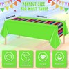 6 Pcs Mexican Fiesta Plastic Tablecloth, Rectangle Disposable Table Cloth