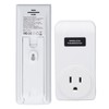 Wireless Thermostat Outlet Temperature Auto Detection LCD Backlit Temperature Controller