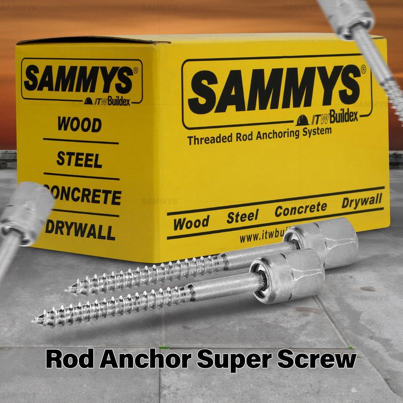 Sammys 8015925-25 Vertical Rod Anchor Super Screw with 1/2 in.