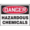 Accuform "Danger Hazardous Chemicals" Safety Sign, Accu-Shield™, 10 x 14