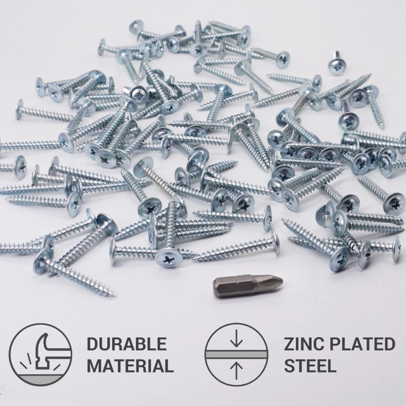 (Pack of 100) Zinc Plated Steel 4.2 x 32mm Wood