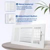 10 x 6 Inch (Duct Opening) 3-Way Vent Casing White
