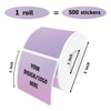 Yeachlaing 2"x2" Purple Square Thermal Label Stickers, Self-Adhesive Square Direct