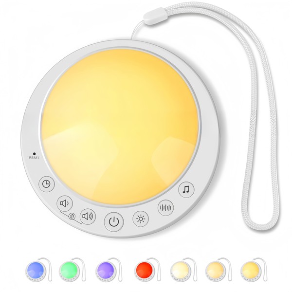 LacusMare Portable White Noise Machine, 16 Soothing Sounds with White