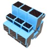 CuberSpeed Unusual Blue Mirror Cube Black Carbon Fiber Stickers 3x3