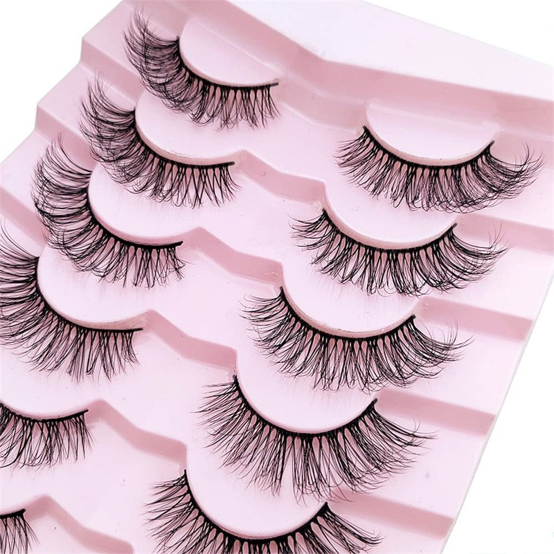 Lashes False Eyelashes Natural Wispy Cat Eye Lashes Fluffy Pack