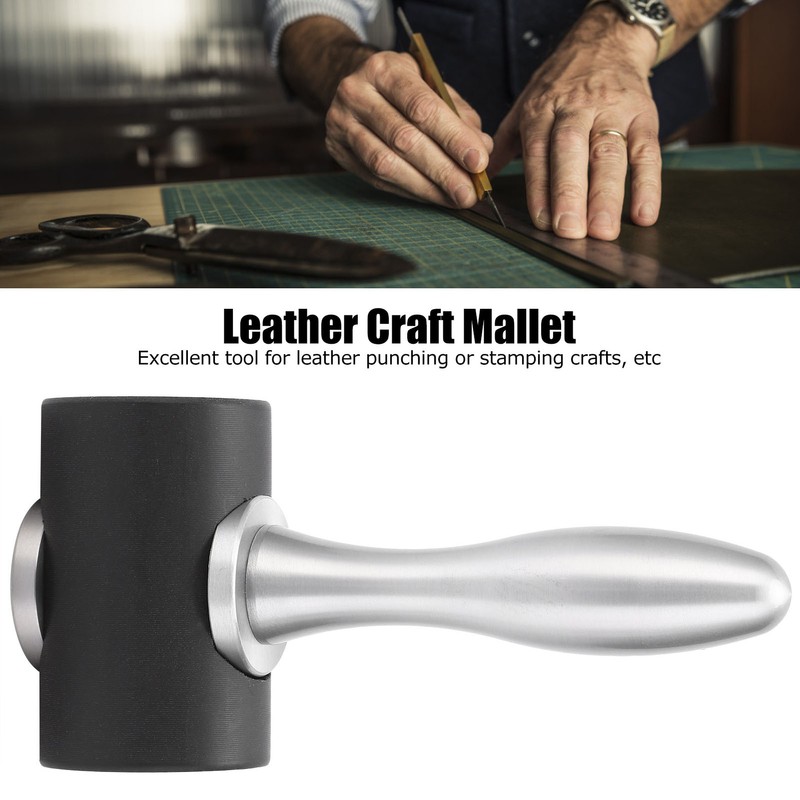 T Shape Leather Carving Hammer Nylon Craft Mallet Hand Tool