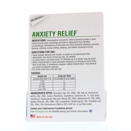 HomeoPet Anxiety Relief, 15 Milliliters, Natural Pet Calming Product