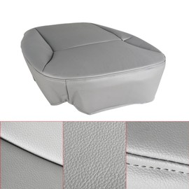 WFLNHB Driver Side Bottom Seat Cover Gray Leather Replacement for 2002-2008 E150 E250 E350 E450 E550