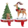 Kersiki 2 pcs Deer and Tree Christmas Stocking Holders for