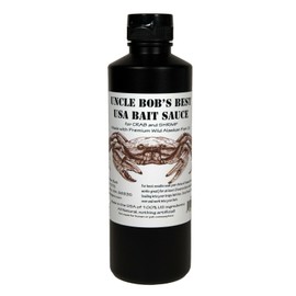 Uncle Bob's USA Bait Sauce, Crab, Shrimp, 100% Natural, Attractant Bait Oil 16oz