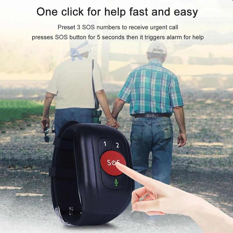 GPS Tracker for Elderly, Smart Watch for Fall Detection, Speed