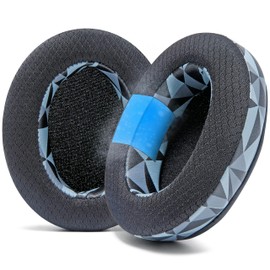 WC Freeze for Arctis Nova - Hybrid Fabric Cooling Gel Replacement Earpads for Arctis Nova Pro Wired, Nova 7, 3, 1 - Made by Wicked Cushions (Does Not Fit Nova Pro Wireless) | Geo Grey