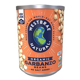 Westbrae Natural Organic Garbanzo Beans, No Salt Added, 25 Oz (Pack of 12)