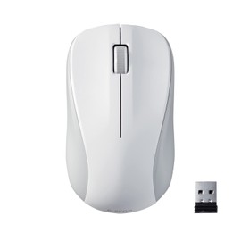 Elecom M-S2DLKWH/RS Wireless Laser Mouse, Medium, Antibacterial, RoHS Compliant, For Corporate Use, White