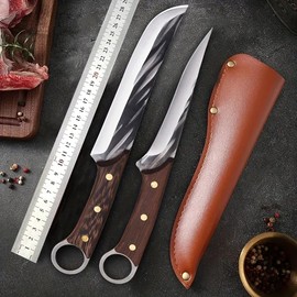 LIUZHANGYU 3pcs Butcher Knife Set Boning Knife Chef Knife Sharp Blade Slicer Stainless Steel Kitchen Knives Cleaver Knife Cooking Knife Cutter Meat Slicing knife Slaughter Knife Utility Knife Beef