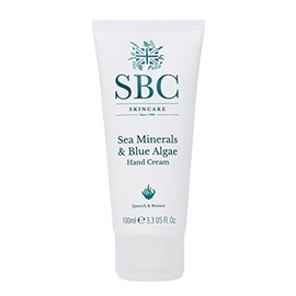 SBC Skincare Sea Minerals & Blue Algae Hand Cream 100ml, Fragranced, Hydrating, Vegan Friendly Hand Lotion For Dry Hands