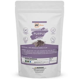 mGanna 100% Natural Brazilian Purple Clay for Anti-Ageing & Skin Firming, Creams and Soap Making 0.22 LBS / 100 GMS