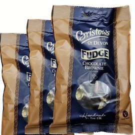 Bristows Chocolate Brownie Fudge Candy Bar | Delicious Smooth Creamy Taste | Individually Wrapped for Freshness & Flavor | Handmade in the UK | 5.29 Oz/150g (Pack of 3)