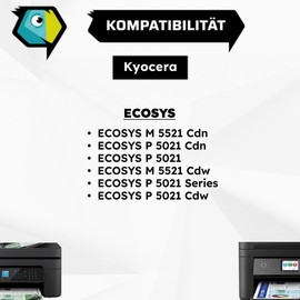Inkadoo Toner for Kyocera 1T02R9BNL0 / TK-5230K Toner Black Ecosys P 5021 cdw ECOSYS P 5021 Series ECOSYS P 5021 ECOSYS M 5521 CDN Toner Cartridge, Toner Cartridges, Printer Toner