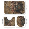 TOWINSFB 4Pcs Retro Aztec Warrior Shower Curtain Sets Bathroom Decor,