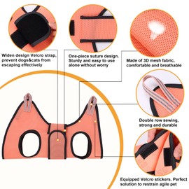 Kkiimatt Cat Dog Grooming Hammock Harness, XS Pet Grooming Hammock for Puppy Small Dogs/Cats, Dog Nail Trimming Hammock with Nail Clippers Dog Grooming Sling with Wide Strap Sewed on Pet Restraint Bag