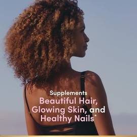 Nature's Bounty Optimal Solutions Hair, Skin & Nails Vitamin Gummies with Biotin, 2500 mcg, Strawberry, 80 Count, 40 Total Servings