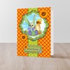 CafePress Cute Easter Greeting Card With Chick And Rabbit Folded
