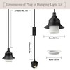 Plug in Pendant Light Cord Kit Industrial Hanging Light kit