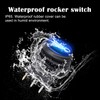 weideer 12V Round Rocker Switch Waterproof with Shell Blue LED