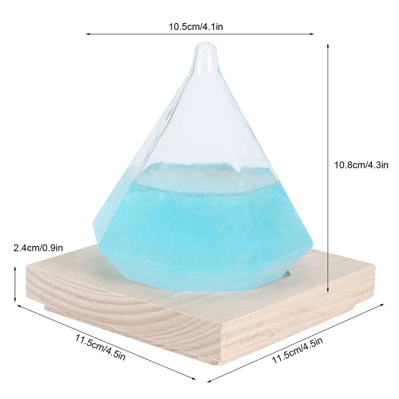 Distinctive Diamond Shape Weather Forecast Glass Bottle Home Decoration Birthday