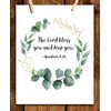 Numbers 6:24"The Lord Bless You and Keep You." Eucalyptus Botanical