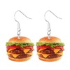 Imitation Hamburger Earrings for Women Acrylic Hamburger Earrings Funny Hamburger