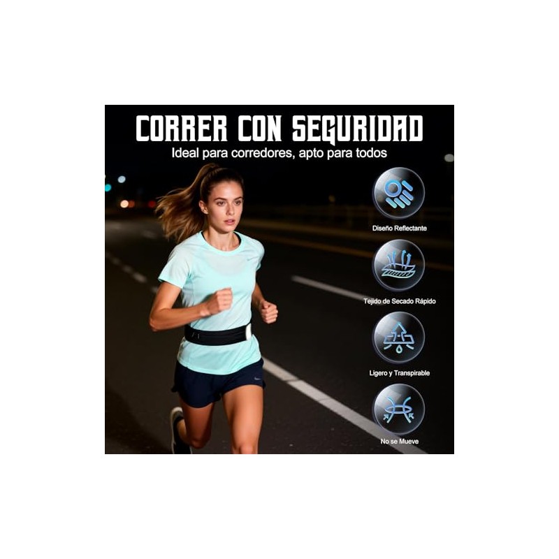 LISAPRO Cangurera para Correr con Botella de Agua 330ml, Cangurera