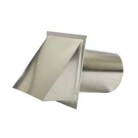 FAMCO Hooded Wall Vent with Screen and Damper, Used for Air Exhaust Applications (Galvanized Steel, 6 inch)