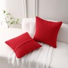 FUTEI Pack of 2 Red Boucle Accent Decorative Throw Pillow