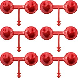 ixirpro Mega Red Nozzle 6 Pack (1-2)(Vertical-Horizontal) for Spray Foam Gun, Precision Wedge Spray for Vertical & Ceiling Coverage, Foam Insulation Gun Nozzle for Walls, Overhead Applications