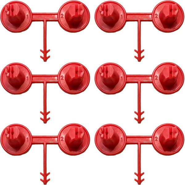 ixirpro Mega Red Nozzle 6 Pack (1-2)(Vertical-Horizontal) for Spray Foam