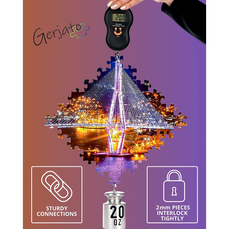 1000ピース ジグソーパズル 大人と家族用 - 20x30インチ HD品質 都市景観写真パズル 頑丈な2mmパズルピース 各ピースユニーク I