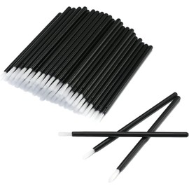 100 brochas de maquillaje desechables para labios, pintalabios, brillo de labios, aplicadores de brillo de labios con cabezal de cepillo suave, cepillo cosmético de labios, varitas mini pinceles de pintura para galletas