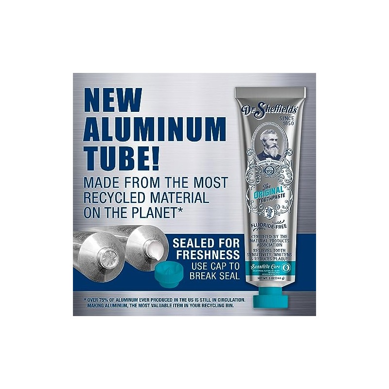 Dr. Sheffield Certified All Natural Toothpaste - FOR SENSITIVE TEETH