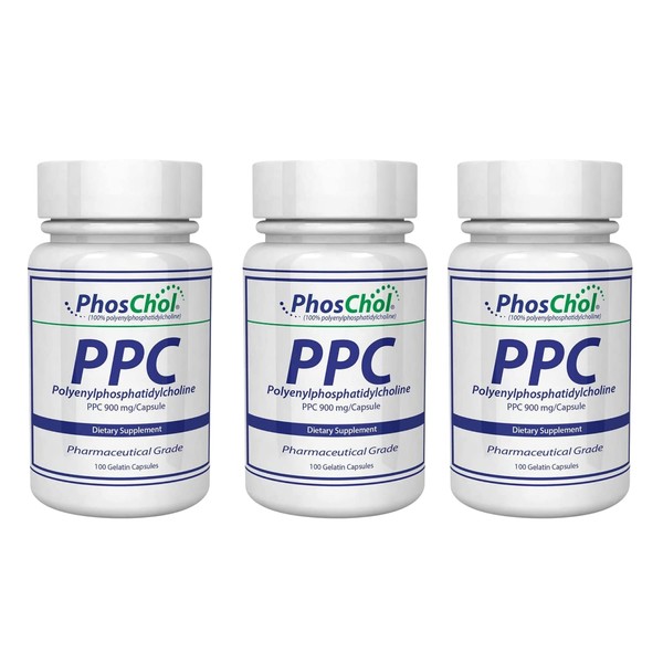 Nutrasal PhosChol PPC Polyenyl PhosphatidylCholine Choline Supplement 900mg 300 Gelatin Capsules