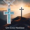 CUPENDA Cross Urn Necklaces for Ashes 925 Sterling Silver Turquoise