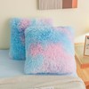 HAIHUA Faux Fur Tie Dye Fluffy Pillow case, Soft Tie