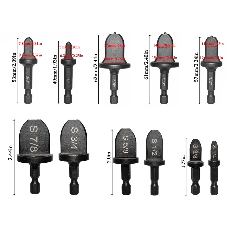 Copper Swaging Tool HVAC Drill, 11 Pcs HVAC Pipe Expander