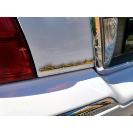 AGW VINTAGE LINCOLN PREMIERE REPRODUCTION GOLD PLATED REAR LINCOLN EMBLEM