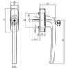 Roto Original Line Patio Z Grip with Logo, Lockable, Colour