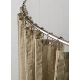 MAYTEX Mills Heavy Weight Curved Shower Rod, Brushed Nickel