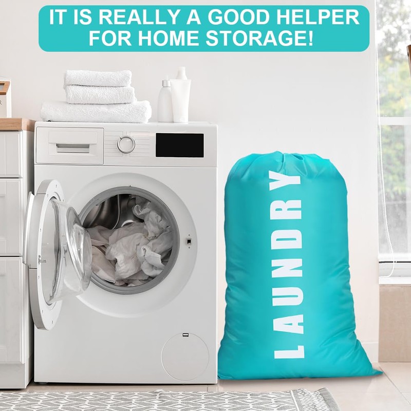 flintronic 2 Pack Extra Large Laundry Bag, 61×91cm Foldable Storage